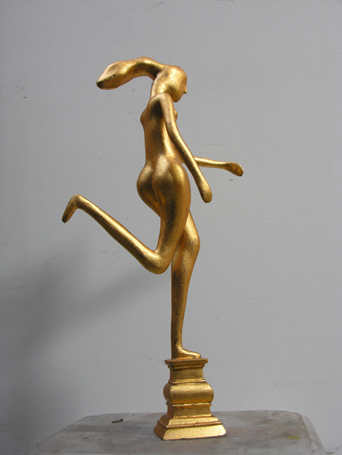 Title: 'Naika On Pedestal', Medium: 'Fiber Glass', Size: 'H: 21.5in x L: 6.5in x W: 3.5in', Year: '2014'