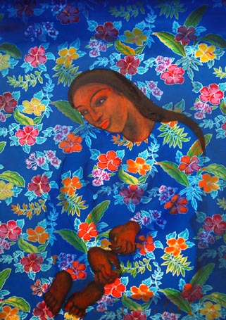 Medium: 'Export Fabric, Canvas, Acrylic', Size:'163 x 102 cm'