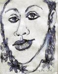 Medium: 'Chinese Ink and Counte on Paper', Size:'23 x 18 cm'