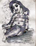 Medium: 'Chinese Ink and Counte on Paper', Size:'23 x 18 cm'