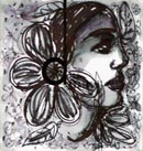 Medium: 'Chinese Ink and Counte on Paper', Size:'23 x 18 cm'