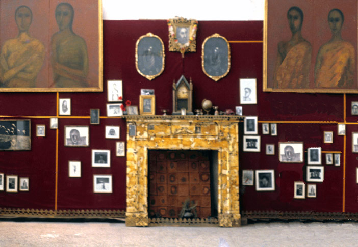 Title: 'Memory Wall', Medium: 'Mix media installation', Size: '366 x 488 cm', Year: '1982'