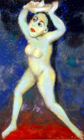 Medium: 'Gouache on Paper', Size: '163 x 102 cm'