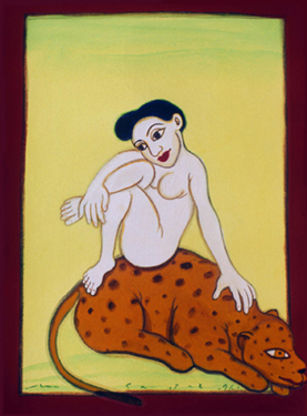 Title: 'Hat Yogini - 2', Medium: 'Gouache on Paper', Size: '30 x 42 cm', Year: '1997'