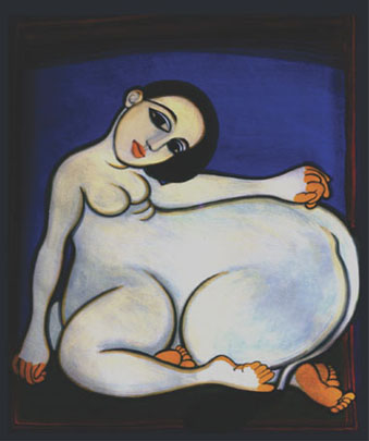 Title: 'Kamdhenu - 1', Medium: 'Gouache on Paper', Size: '56 x 76 cm', Year: '1995'