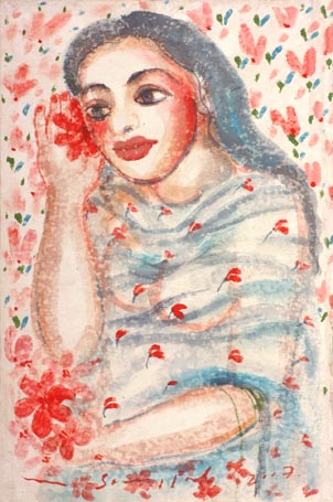 Medium: 'Gouache on Handmate Paper', Size:'51 x 76 cm'
