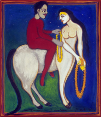 Title: 'Swayambram - 3', Medium: 'Gouache on Paper', Size: '41 x 30 cm', Year: '1991'