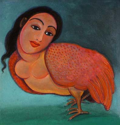 Medium: 'Gouache on Paper', Size:'19 x 18 cm'