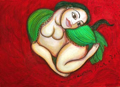 Medium: 'Gouache on Paper', Size: '22 x 15 cm'