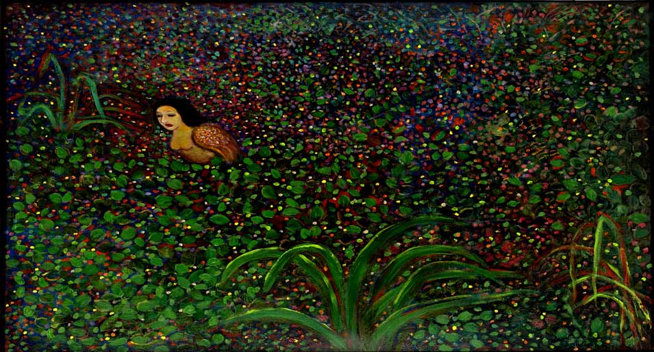 Title: 'Home Coming - 1', Medium: 'Acrylic on Canvas', Size: '75 x 100 cm', Year: '1990'