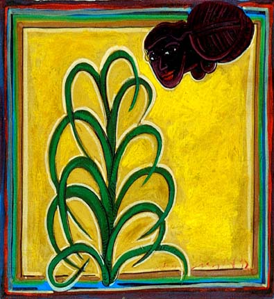 Medium: 'Gouache on Paper', Size:'17 x 16 cm'