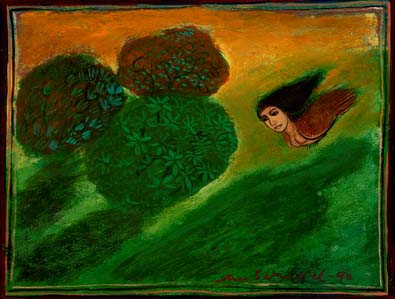 Medium: 'Gouache on Paper', Size:'17 x 23 cm'